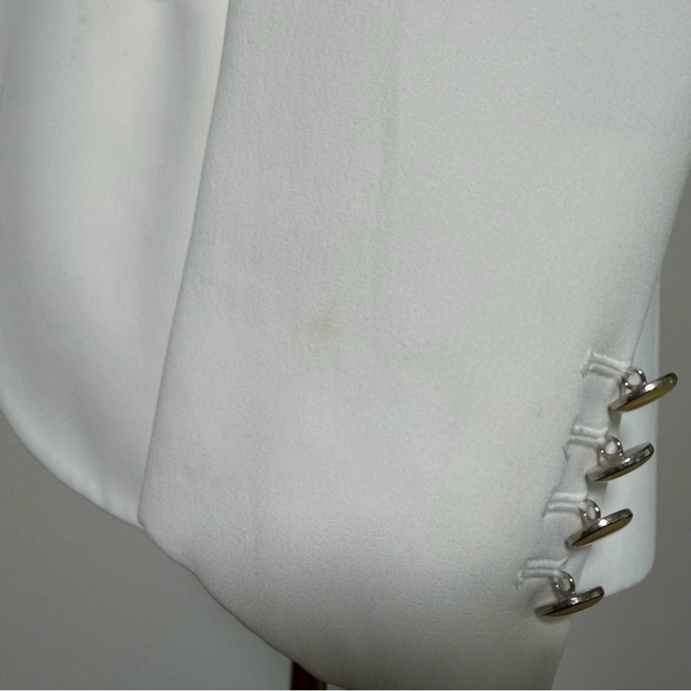 Alexander McQueen White/ Ivory Sculpted Tailored Blazer IT 38 - Picture 16 of 16